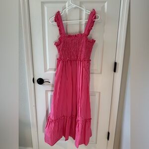 Draper James Pink Striped Kids Dress